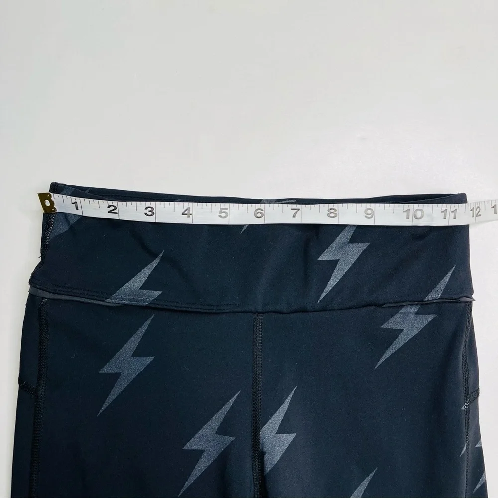 ALALA Captain Ankle Tights in flash‎ lighting bolts mesh inserts women's size XS - Picture 7 of 11